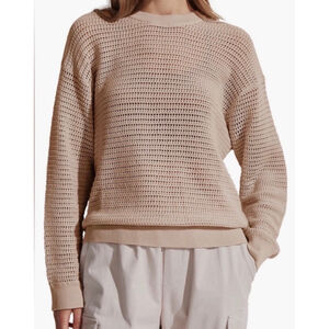 Women's VARLEY Beige Crew Neck Knit Sweater XL